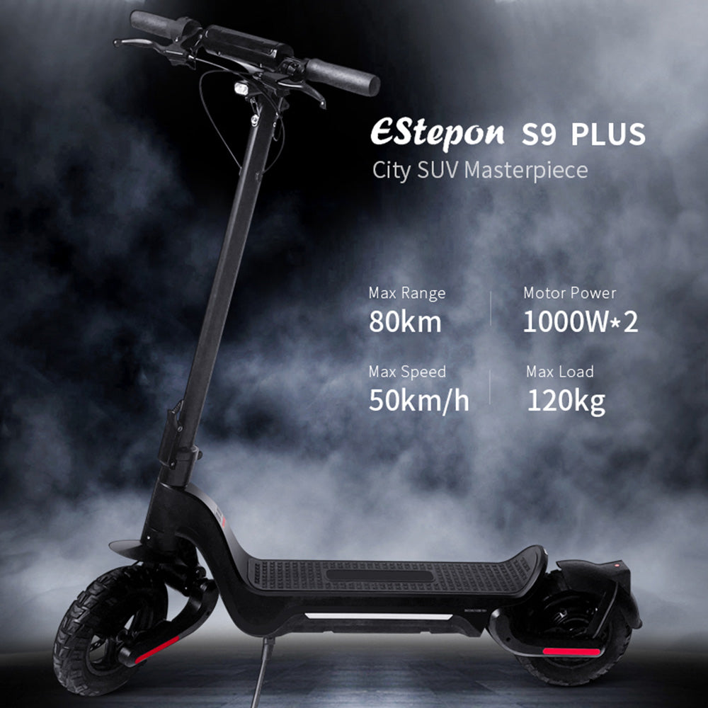 800W ELECTRIC SCOOTER FOLDING E-SCOOTER 50KM RANGE 10" OFF ROAD 15AH 45KM/H