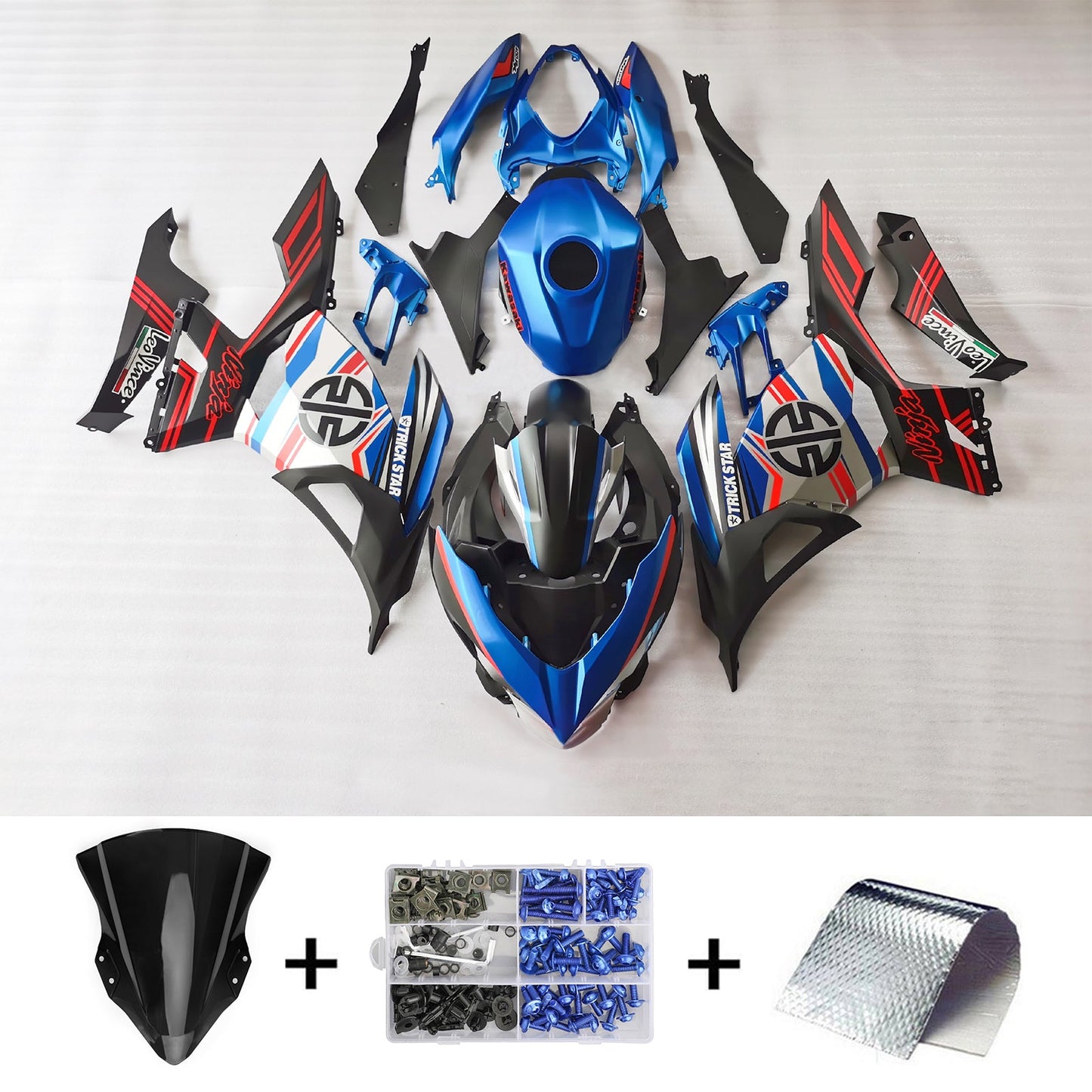 2018-2023=4 Kawasaki EX400 Ninja400 Fairing Kit Bodywork Plastic ABS