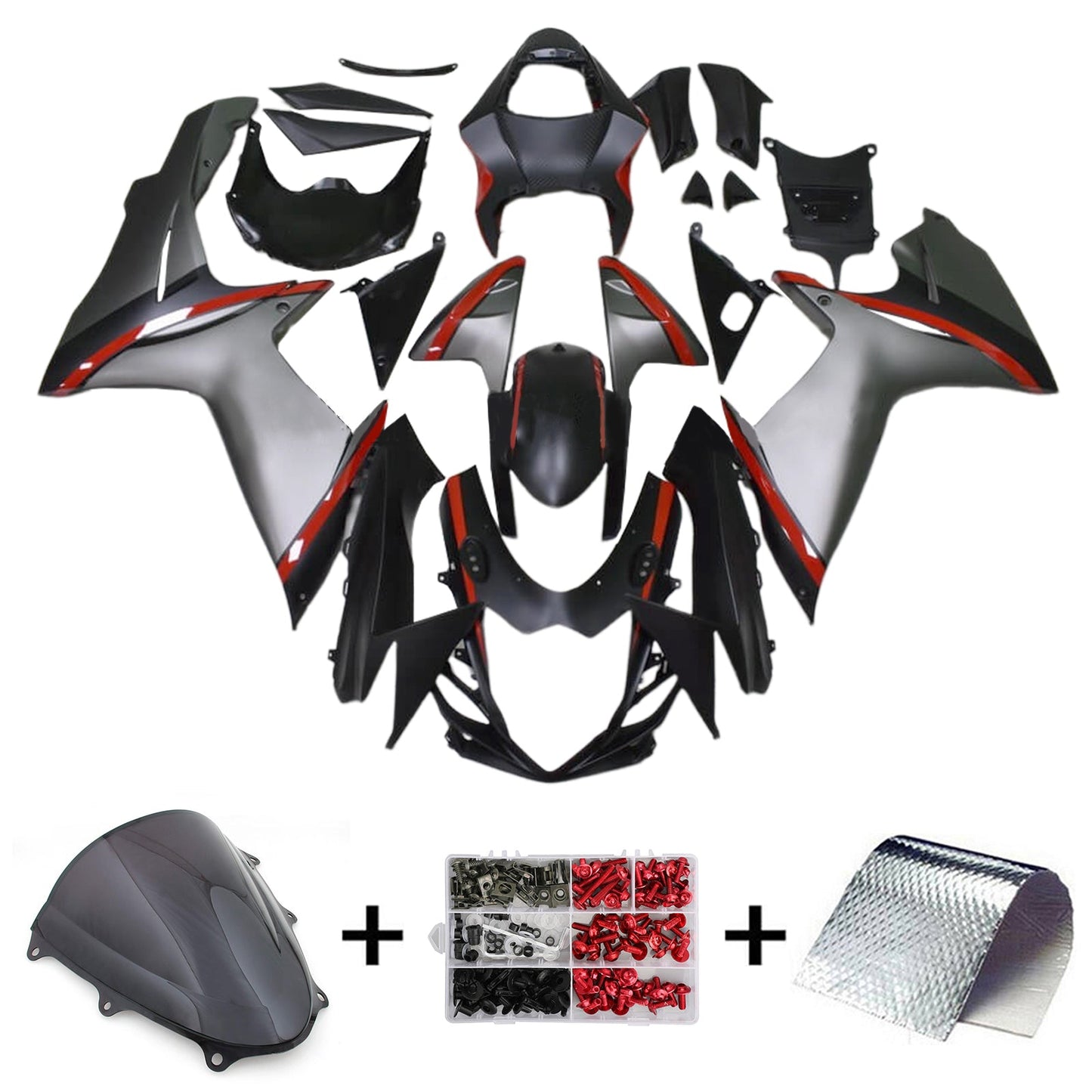 2011-2024 Suzuki GSXR 600/750 K11 Amotopart Injection Fairing Kit Bodywork Plastic ABS #101