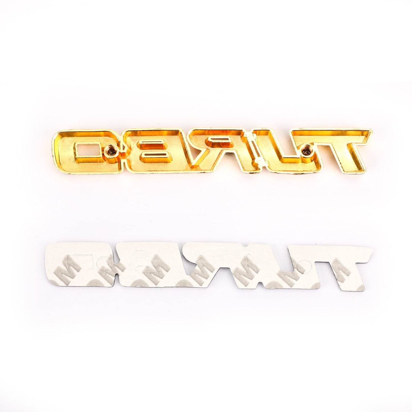 Metal 3D Turbo Logo Car Emblem Badge Sticker Trunk Bumper Decal Gold