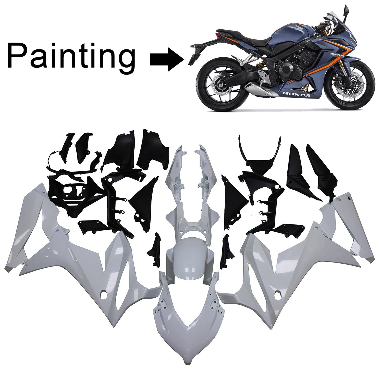 2021-2023 Honda CBR650R Amotopart Injection Fairing Kit Bodywork Plastic ABS #101