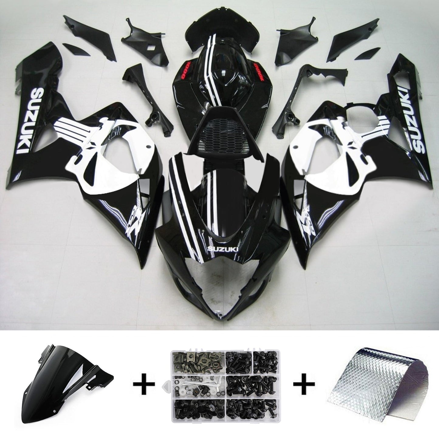 2005-2006 Suzuki GSXR1000 K5 Amotopart Injection Fairing Kit Bodywork Plastic ABS #140