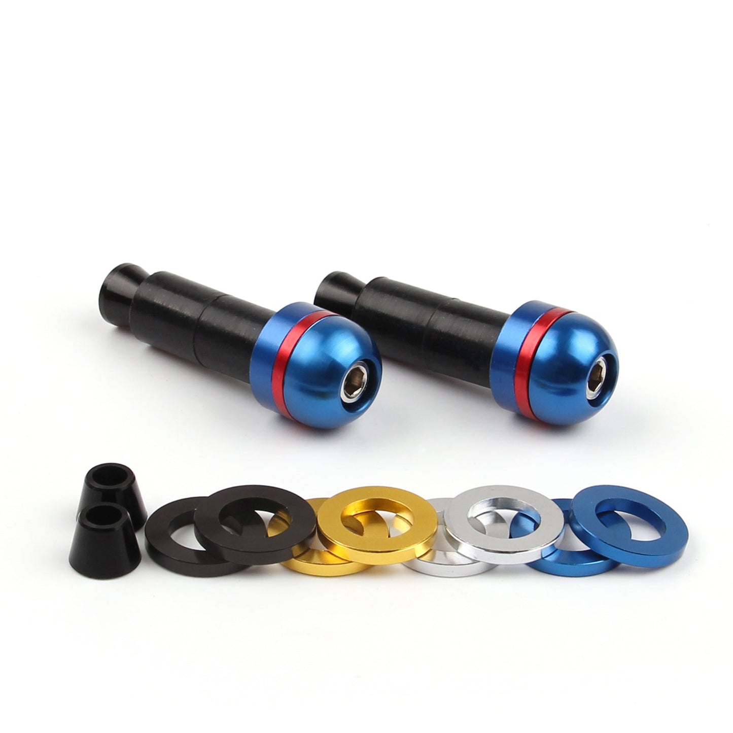 Universal Motorcycle Colorful 7/8" Handlebar End Caps Grips Bar End Black