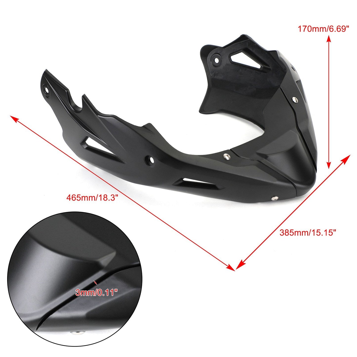 Belly Pan Kit Engine Cover Fairings Under Cowl Exhuast Guard Fit For Honda CB650R 2019-2021 CB650F 2014-2021 CB650FE 2019-2020 BLK