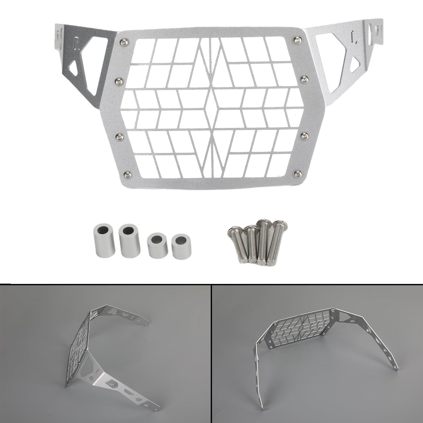 Headlight Grille Guard Cover Protector Fit For Suzuki Dl1050 Xt A 19+,Clear