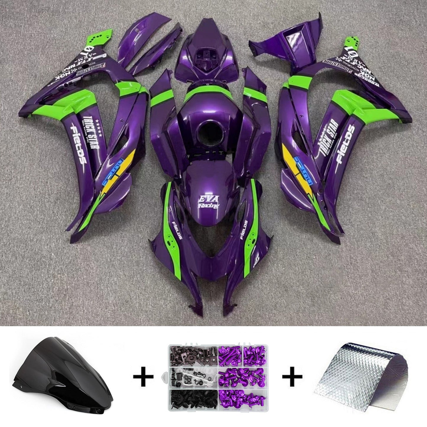 2016-2020 Kawasaki ZX10R Injection Fairing Kit Bodywork Plastic ABS#156