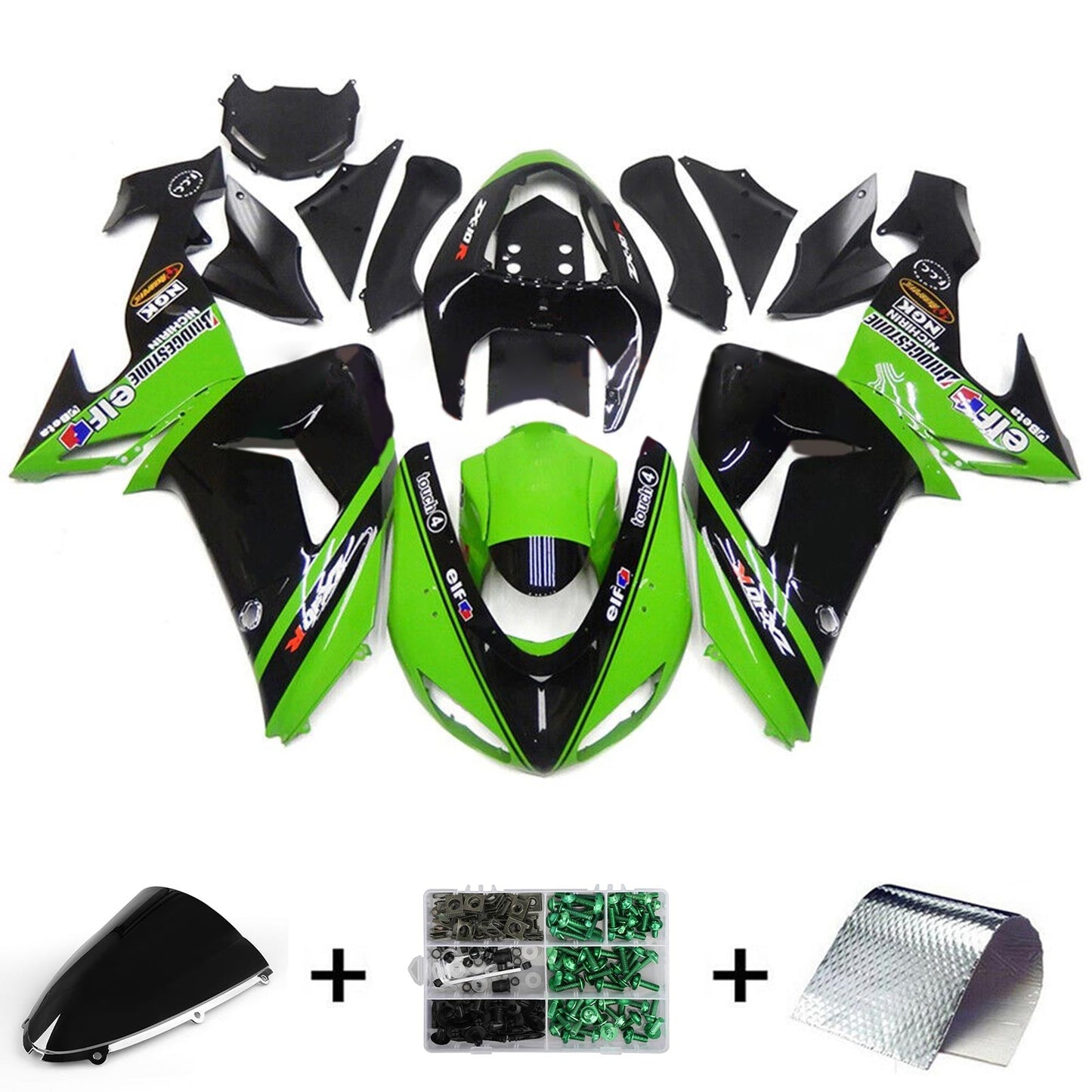 2006-2007 Kawasaki ZX10R Injection Fairing Kit Bodywork Plastic ABS#134