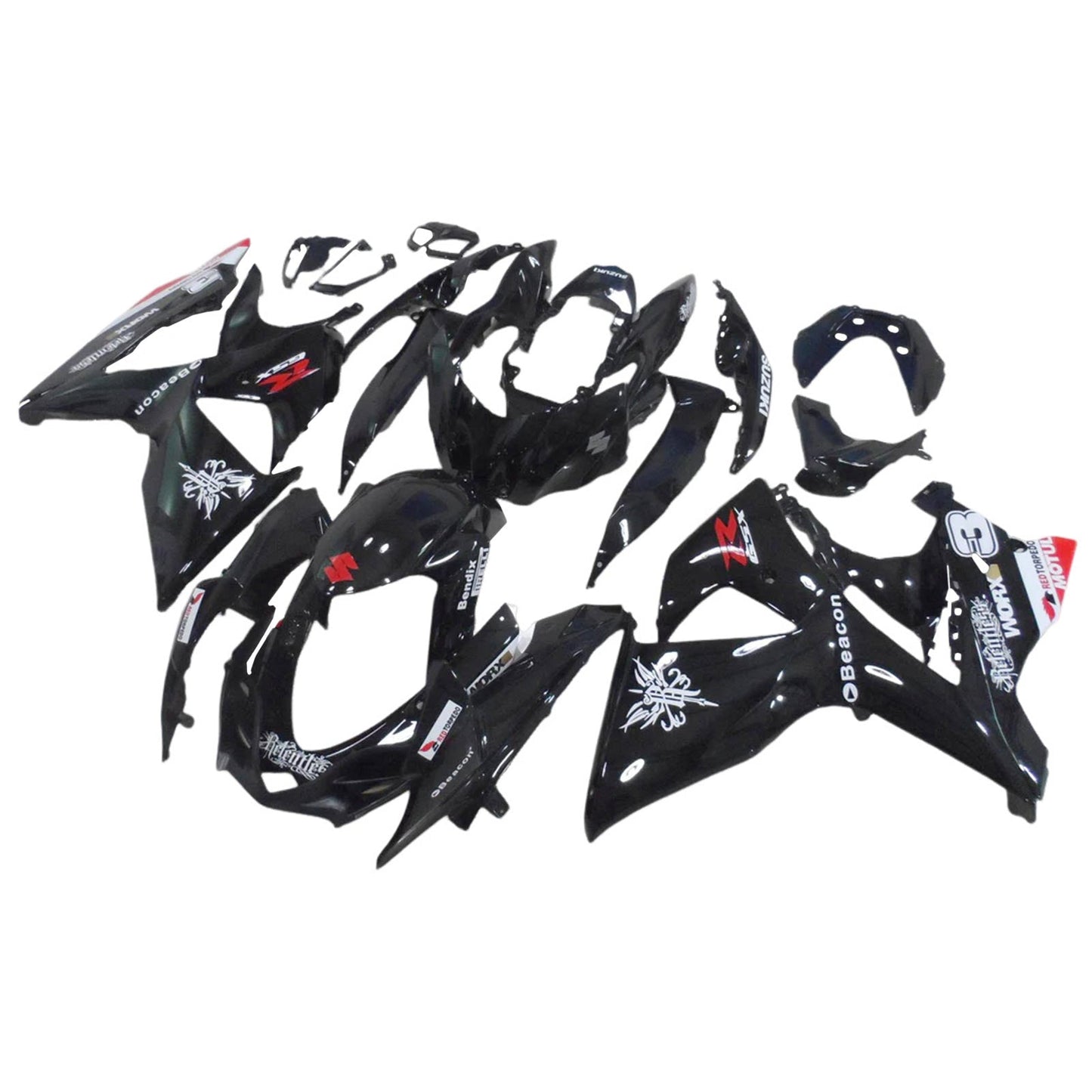 2009-2016 Suzuki GSXR1000 K9 Injection Fairing Kit Bodywork Plastic ABS