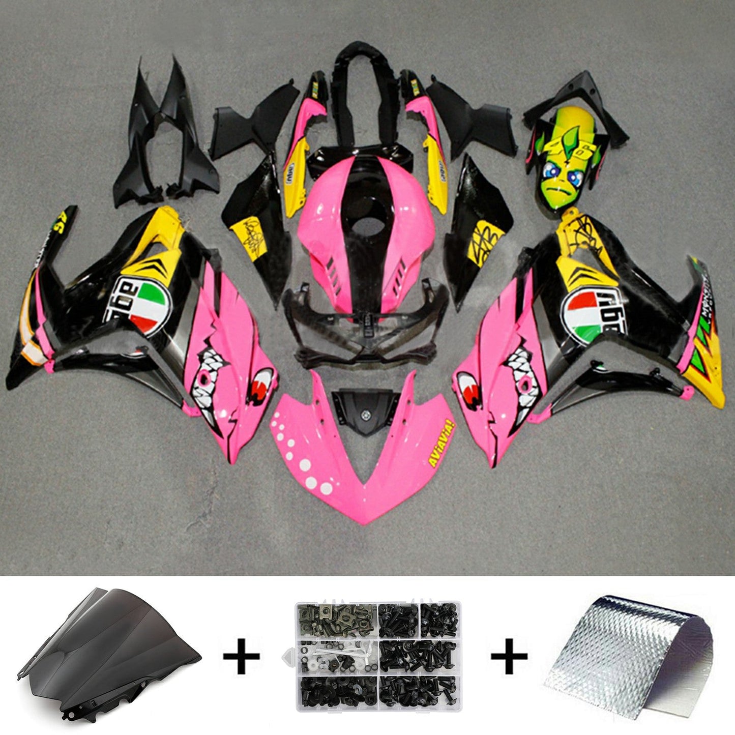 2014-2018 Yamaha YZF-R3 2015-2017 R25 Injection Fairing Kit Bodywork ABS#159