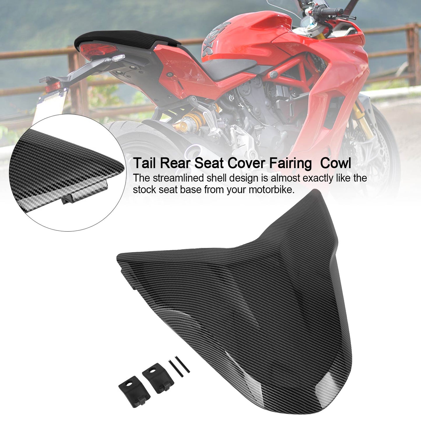 Tail Rear Seat Cover Fairing Cowl For DUCATI Supersport 939 950 All Year Black