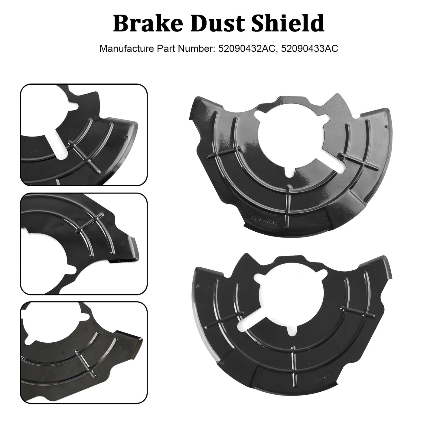 Right+Left Front Brake Dust Shield Fit Jeep Grand Cherokee Commander 2005-2010