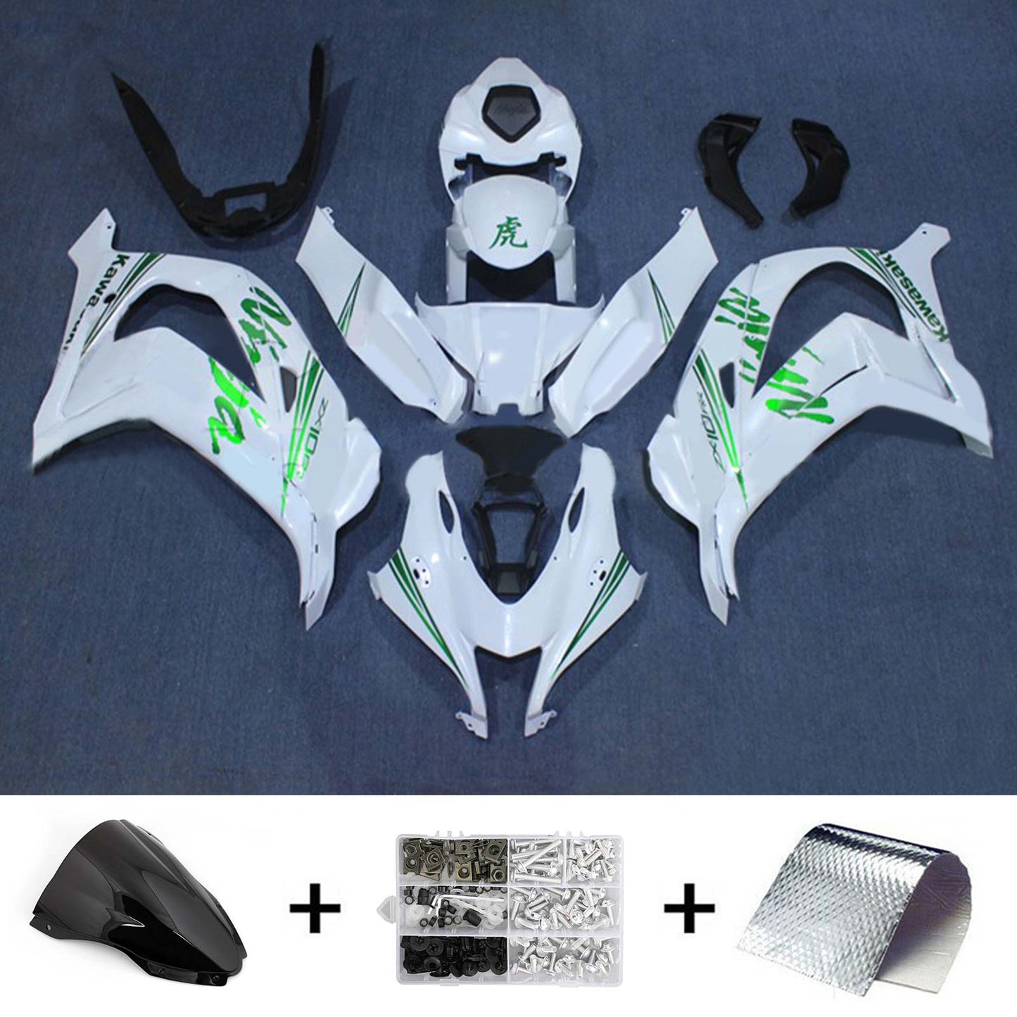 2016-2020 Kawasaki ZX10R Injection Fairing Kit Bodywork Plastic ABS#168