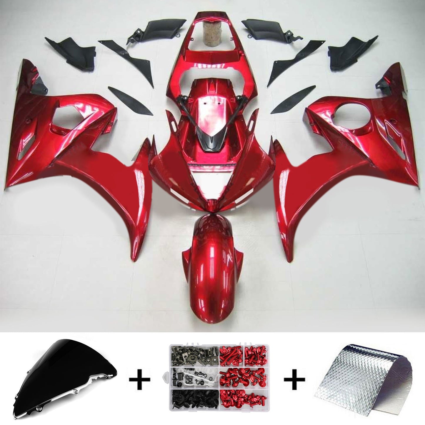 2003-2004 Yamaha YZF 600 R6 2006-2009 R6S Amotopart Injection Fairing Kit Bodywork Plastic ABS #119