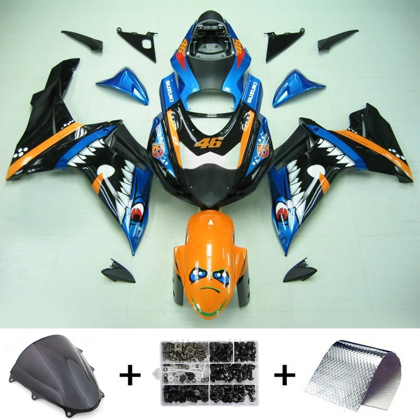 2011-2024 Suzuki GSXR 600/750 K11 Amotopart Injection Fairing Kit Bodywork Plastic ABS #101