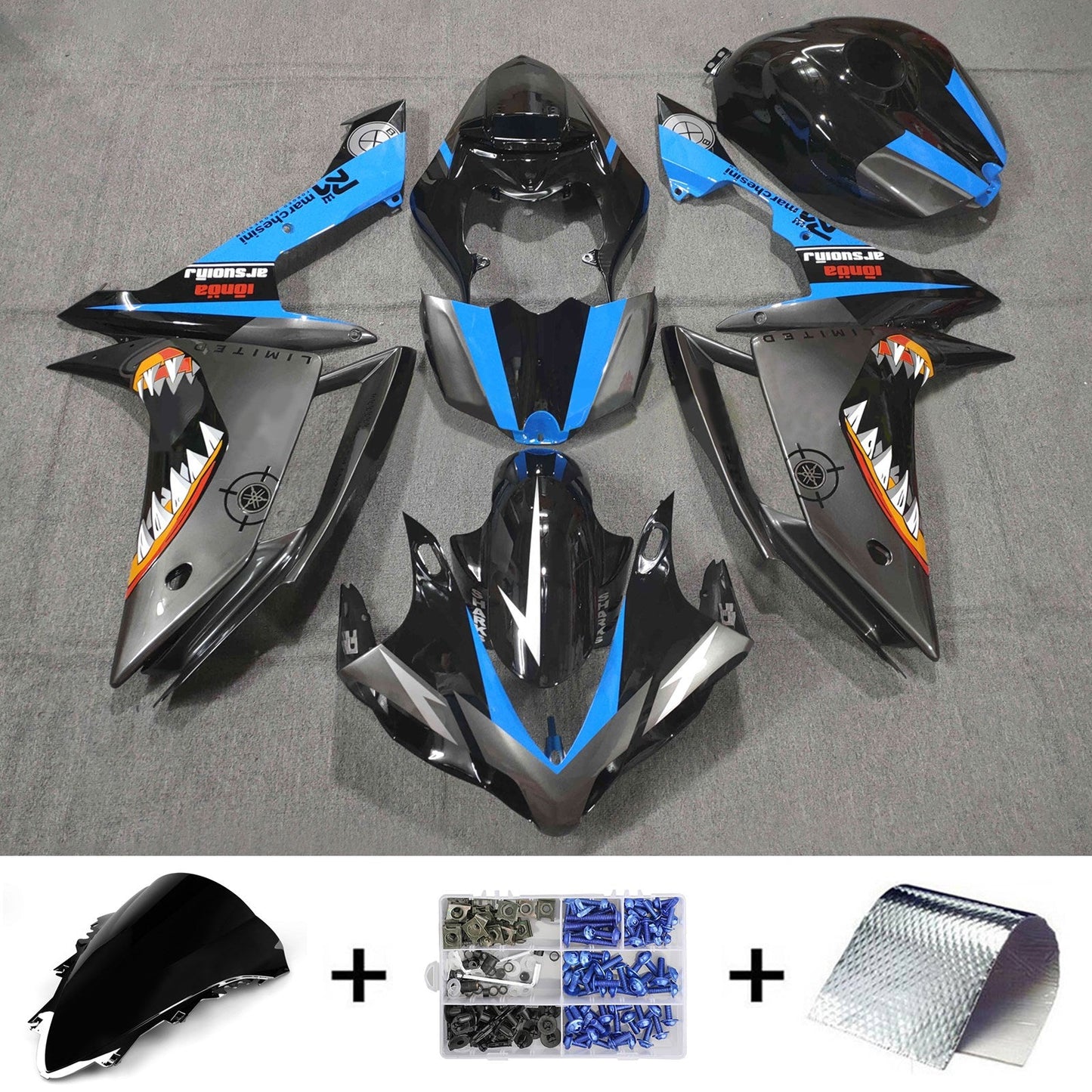 2007-2008 Yamaha YZF 1000 R1 Fairing Kit Bodywork Plastic ABS