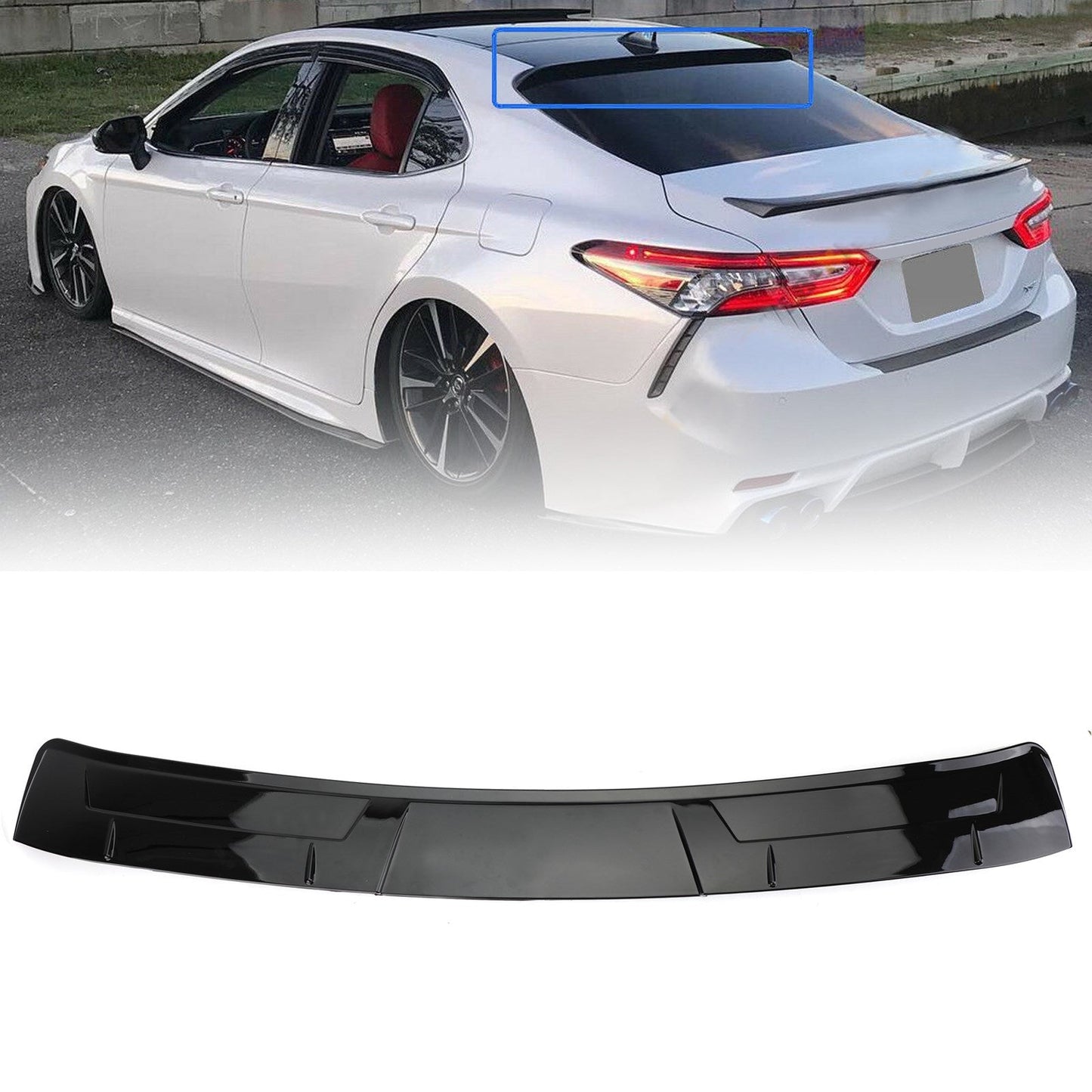 Glossy Black Rear Window Roof Spoiler Fit Toyota Camry LE SE XSE XLE 2018-2024