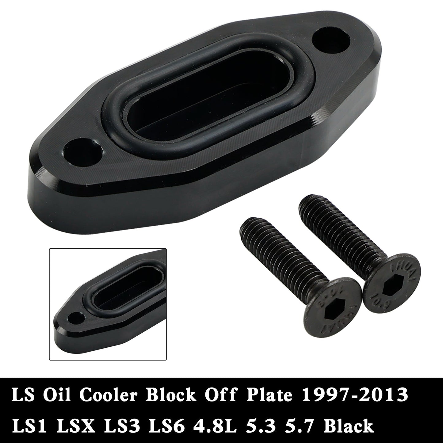 1997-2003 GM LS Series LSX LS1 LS2 LS3 LS6 LQ4 LQ9 LM7 V8 Engines LS Oil Cooler Block Off Plate