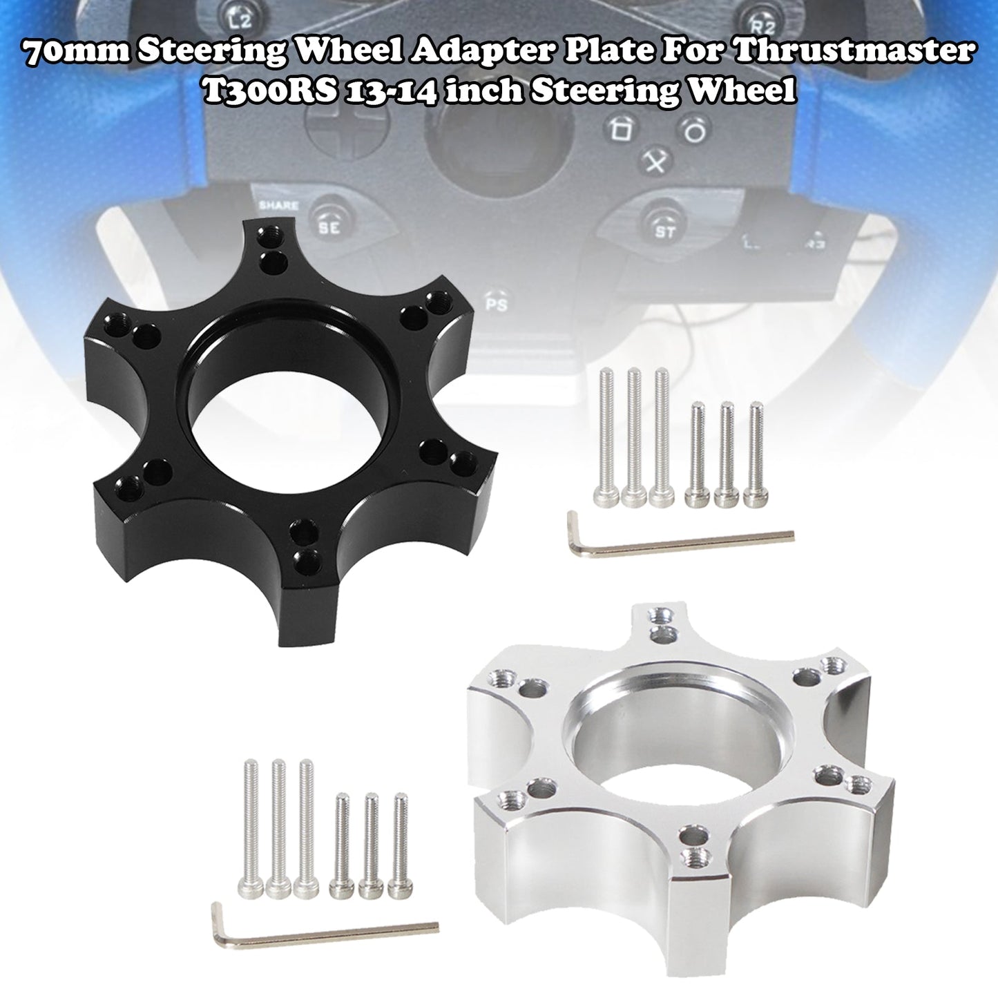 70mm Steering Wheel Adapter Plate For Thrustmaster T300RS 13/14in Steering Wheel