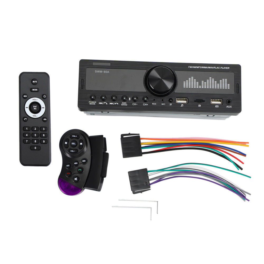 Areyourshop 1 DIN Car Stereo Radio Remote Control Car MP3 Multimedia Player SWM-80A Upgrade