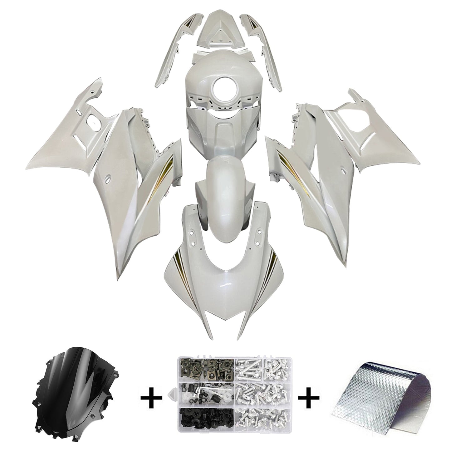 2019-2021 Yamaha YZF-R3 R25 Fairing Kit Bodywork Plastic ABS