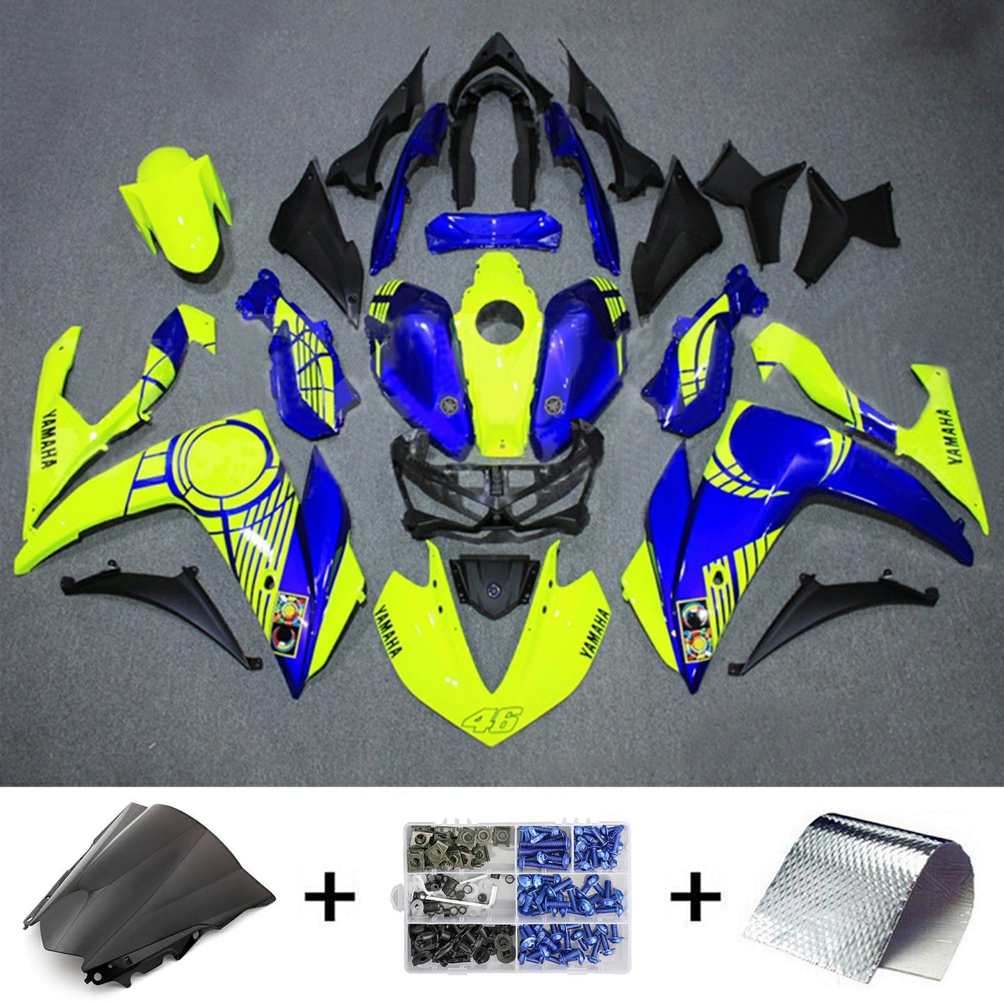 2014-2018 Yamaha YZF-R3 2015-2017 R25 Injection Fairing Kit Bodywork ABS#160