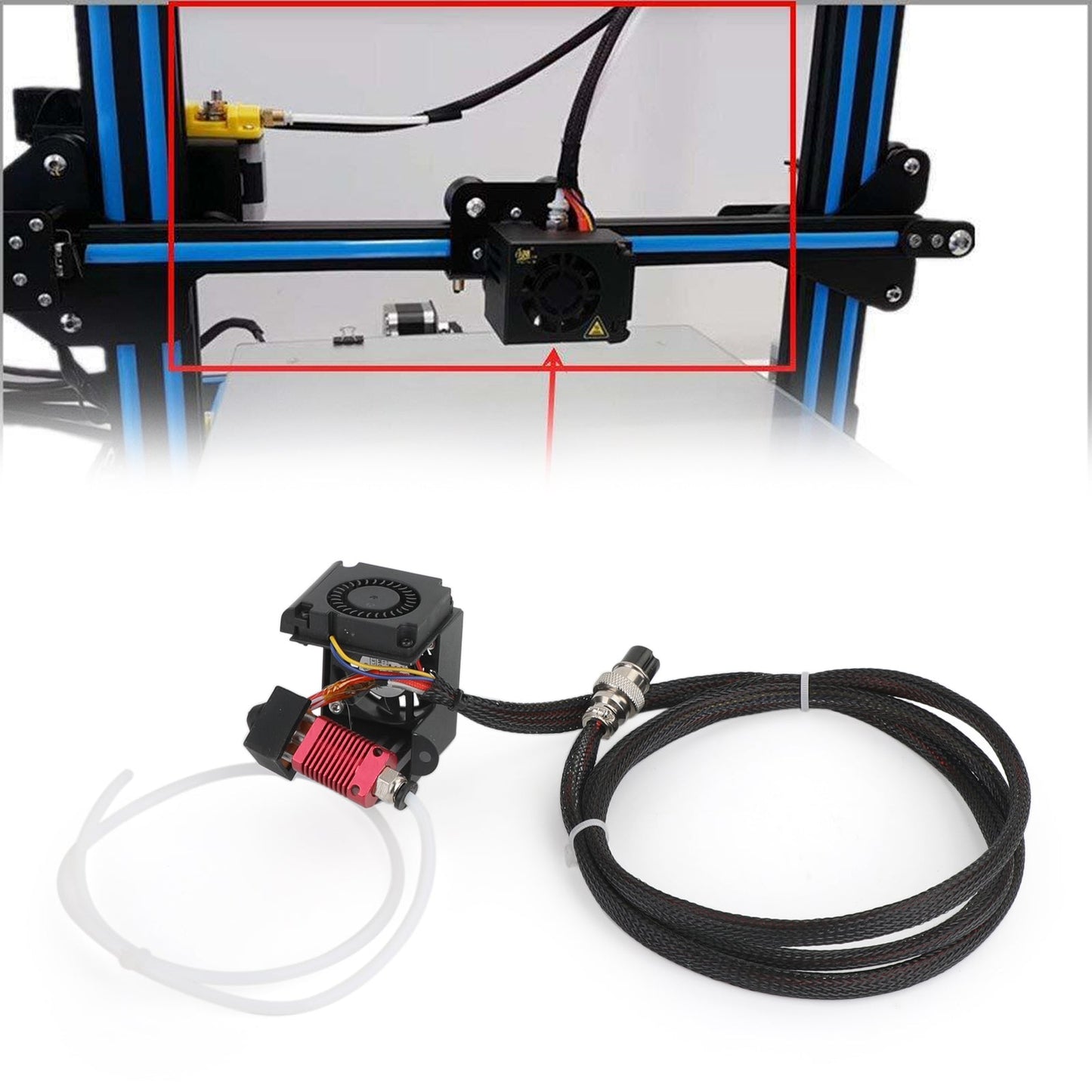 Full Assembled Extruder Kits Air Connections Nozzle for CR-10 S4 S5 CR10S