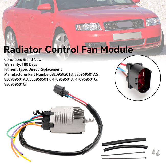 8E0959501AB 8E0959501AG Radiator Fan Control Unit Module fit Audi A4 8E2 8E5 B6