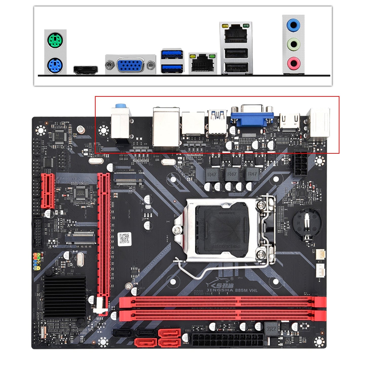 LGA 1150 support 2*DDR3 USB3.0 SATA3 NVME Plate Board PC B85M VHL Motherboard