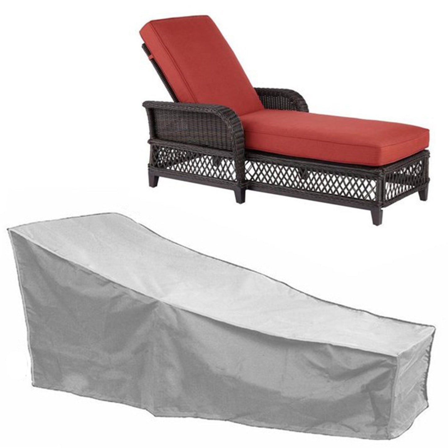 Waterproof Silver Sun Lounge Chair Dust Oxford Outdoor Garden Furniture Cover