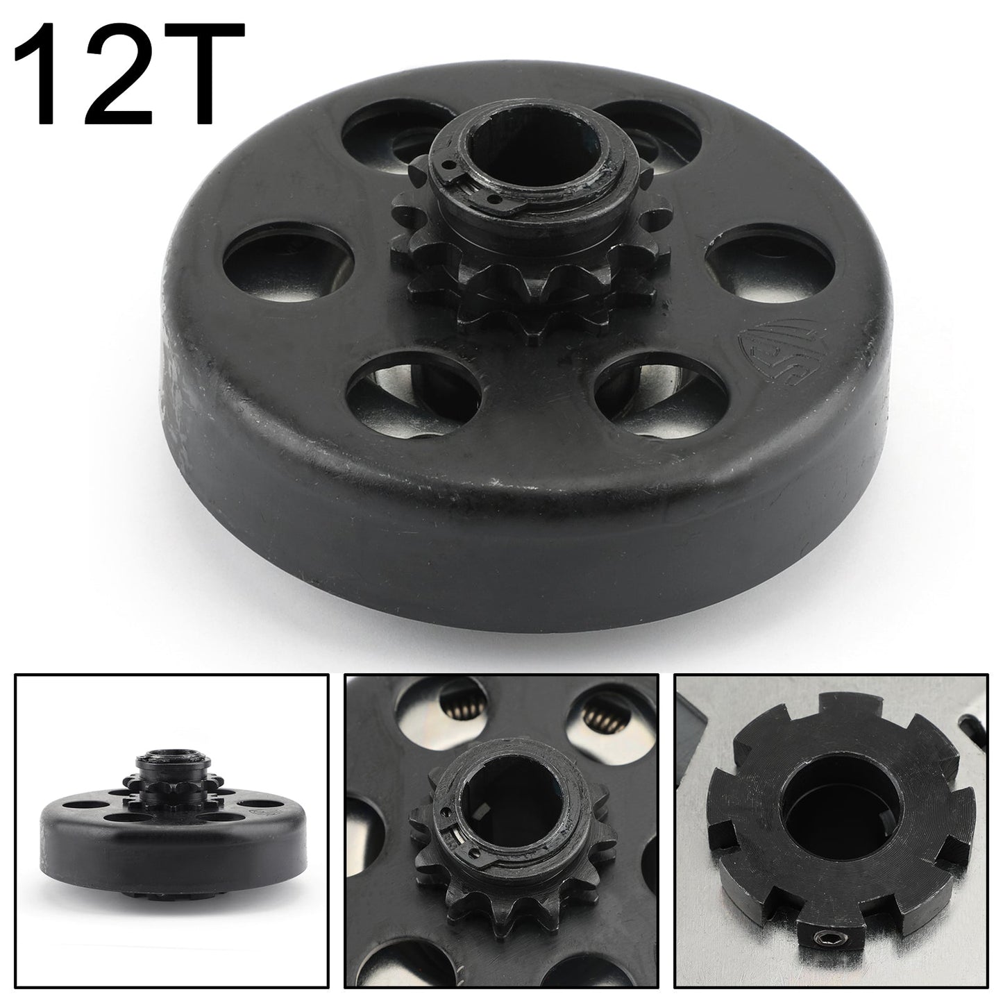 Race Go Kart Mini Pit Bike Clutch 3/4 Bore 12 Tooth Sprocket Cart