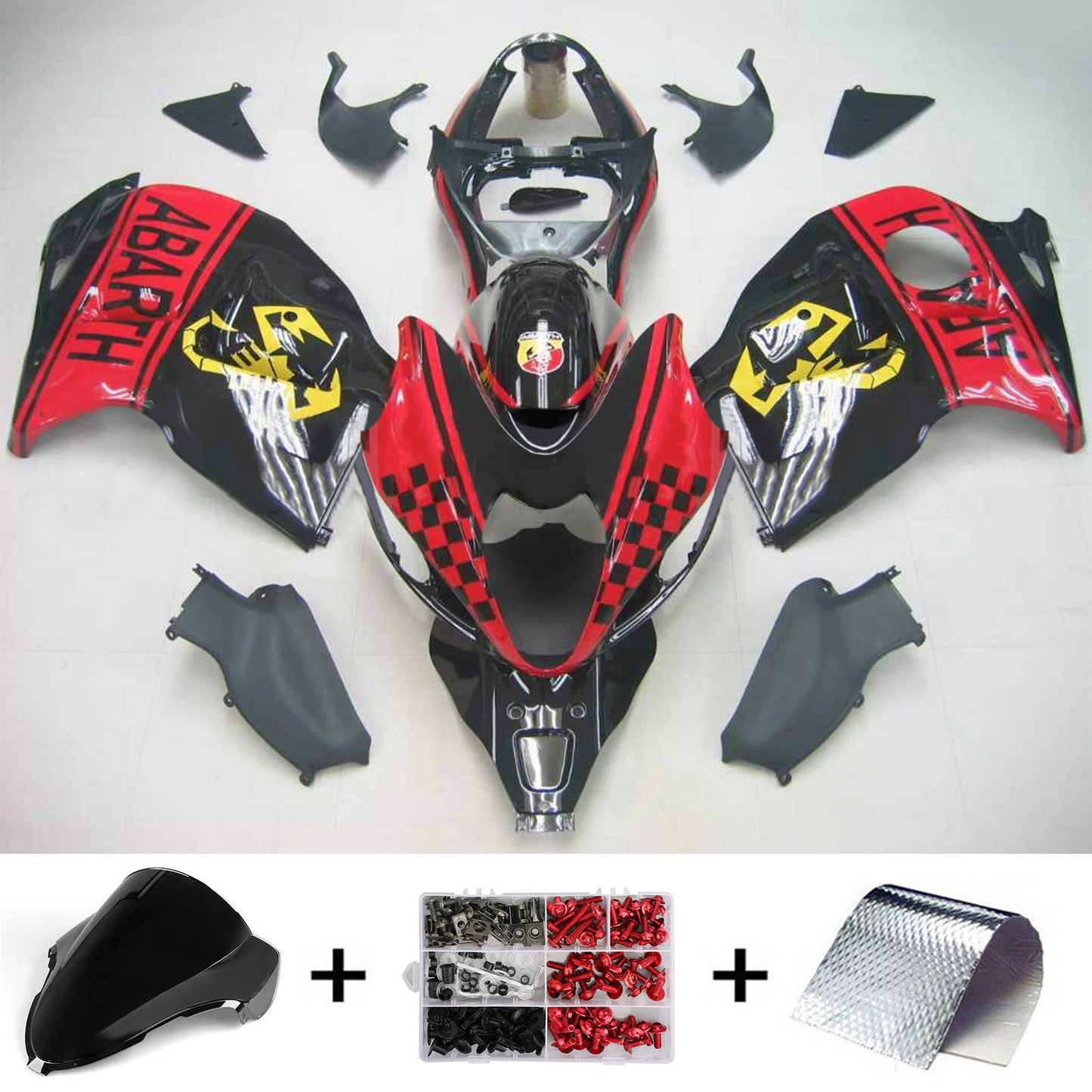 1999-2007 Suzuki Hayabusa GSX1300 Amotopart Injection Fairing Kit Bodywork Plastic ABS #103