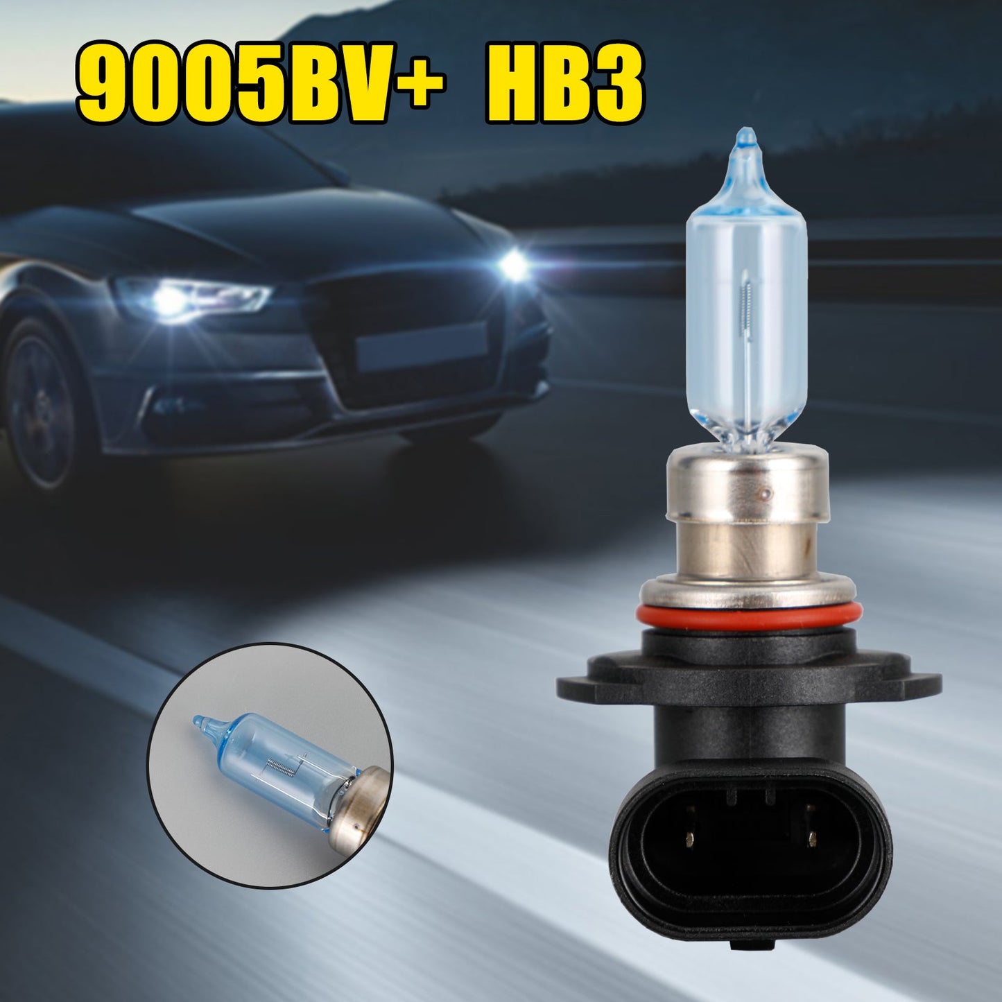 For Philips 9005BV+ BlueVision 4000K Car Headlight Bulbs HB3 12V60W P20D