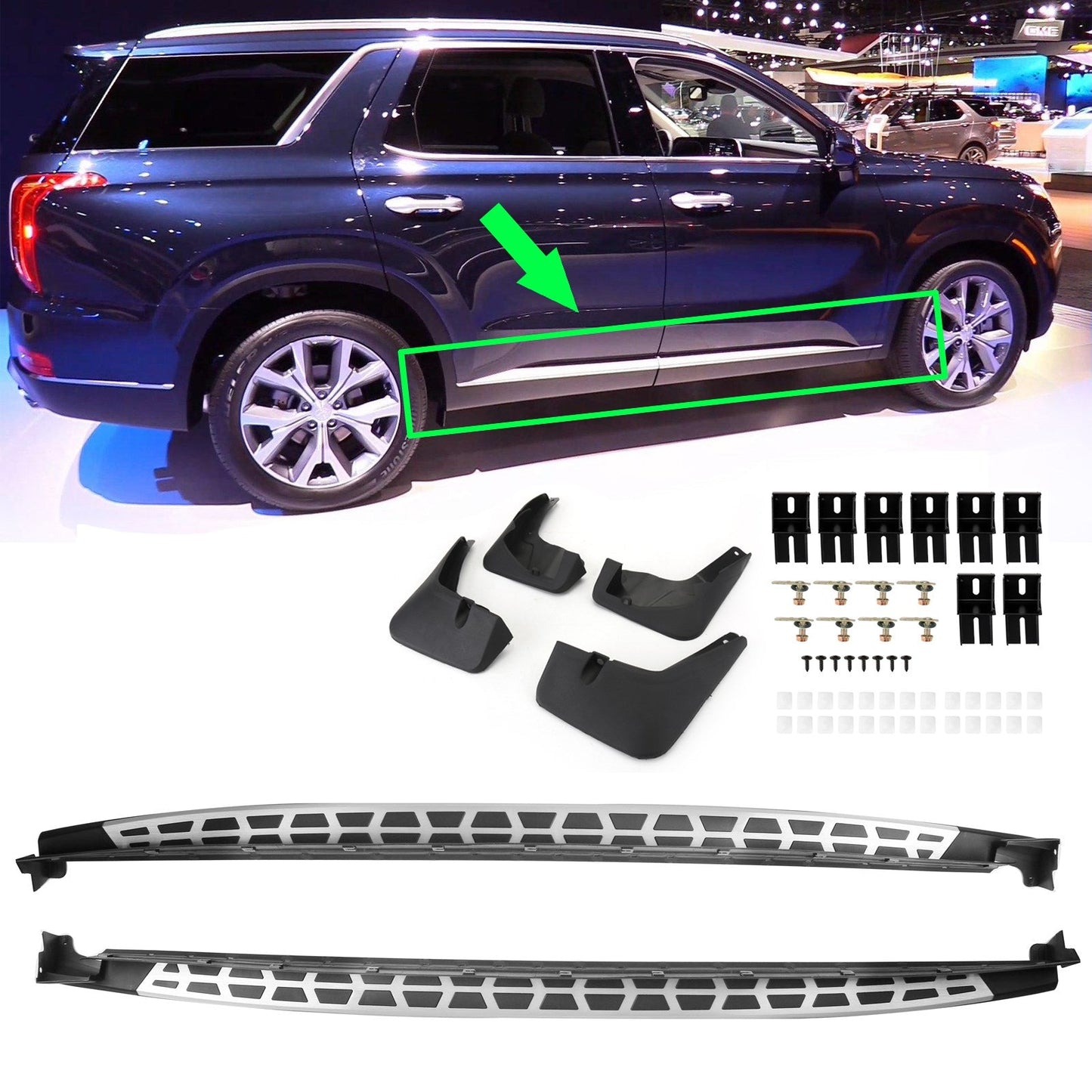 Nerf Bars Running Boards Side Steps For Hyundai Palisade 2019+