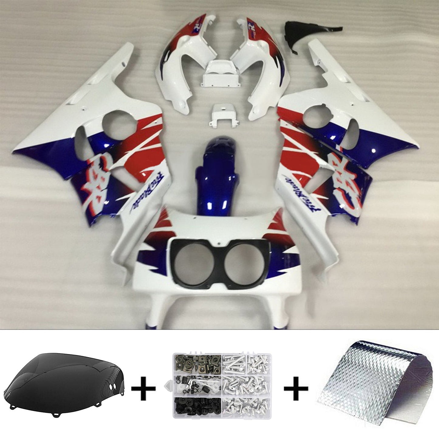 1990-1999 Honda CBR400RR NC29 Amotopart Injection Fairing Kit Bodywork Plastic ABS #102