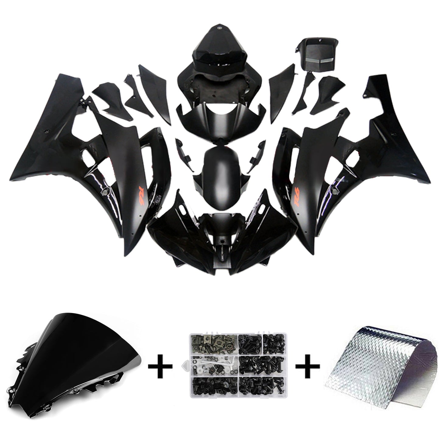 2006-2007 Yamaha YZF 600 R6 Fairing Kit Bodywork Plastic ABS