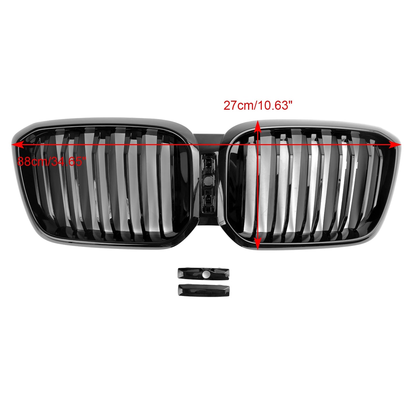 2022-2023 BMW X3 X4 G01 G02 Gloss Black Front Kidney Grill Grille