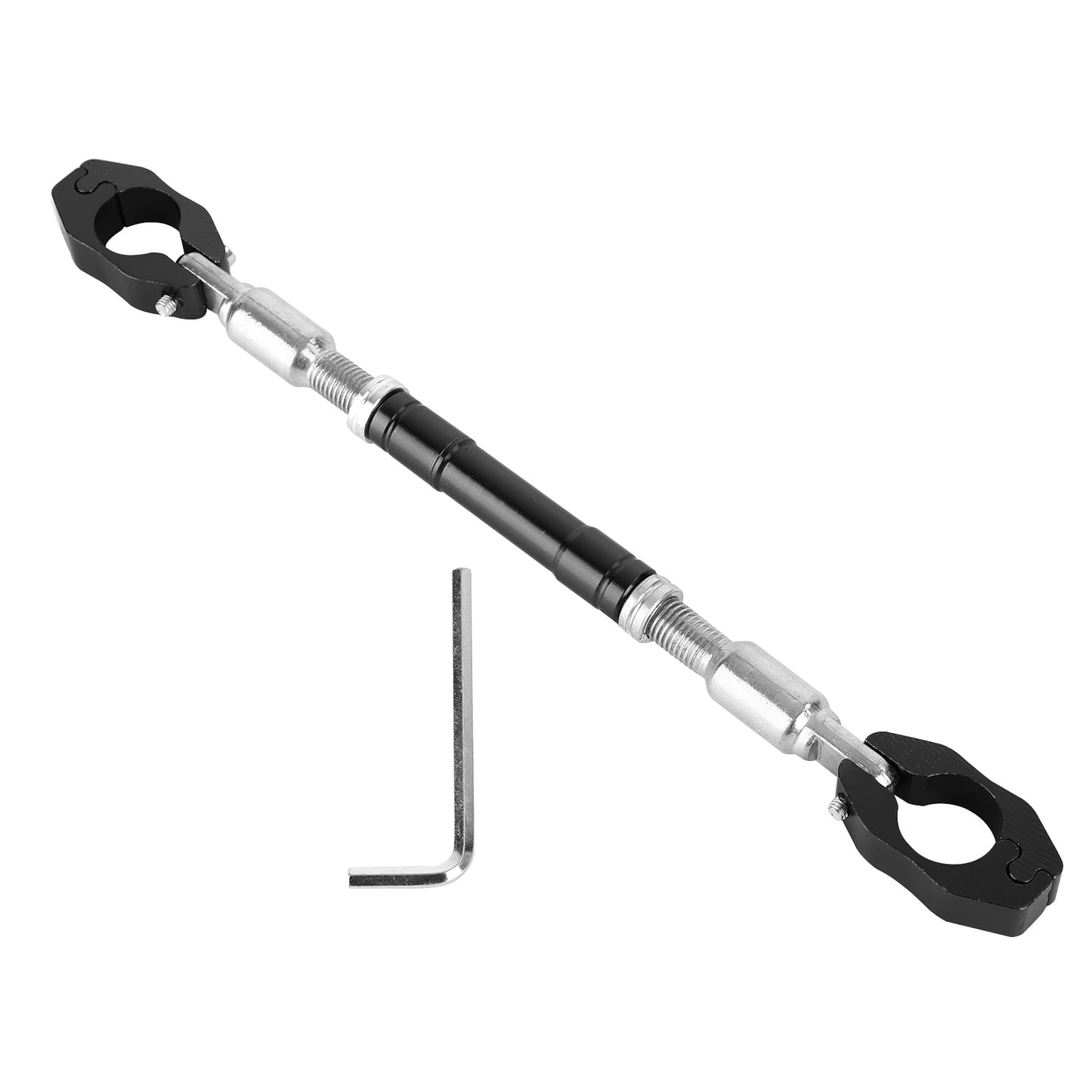 Motorbikes Cnc Adjustable Balance Cross Handle Bar Clamp Strength Lever Silver