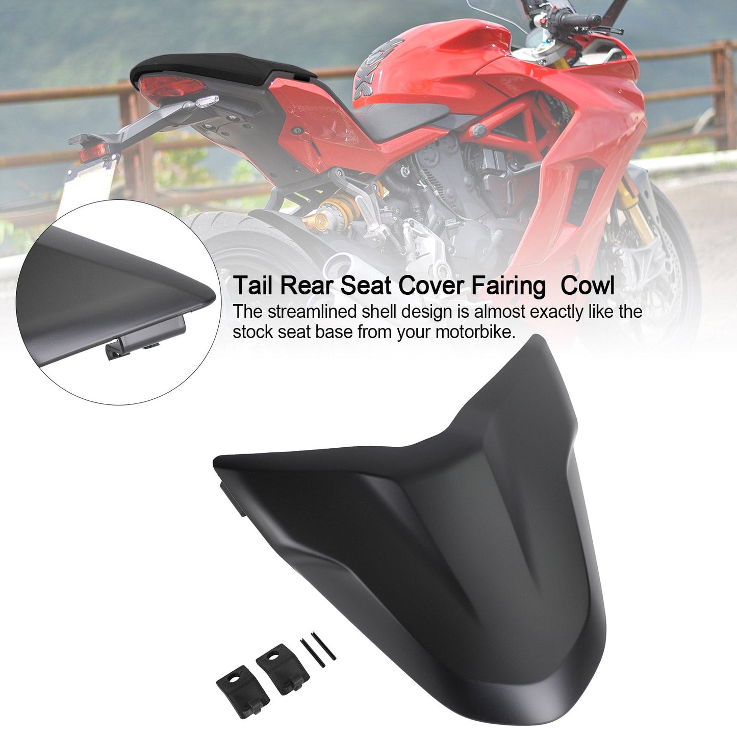 Tail Rear Seat Cover Fairing Cowl For DUCATI Supersport 939 950 All Year Black