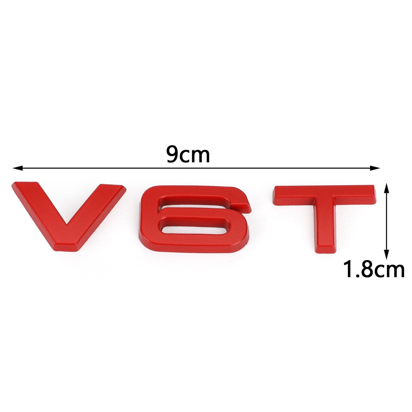 V6T Emblem Badge Fit For AUDI A1 A3 A4 A5 A6 A7 Q3 Q5 Q7 S6 S7 S8 S4 SQ5 Red