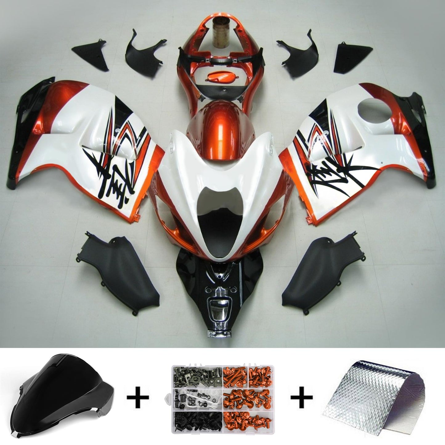 1999-2007 Suzuki Hayabusa GSX1300 Amotopart Injection Fairing Kit Bodywork Plastic ABS #108