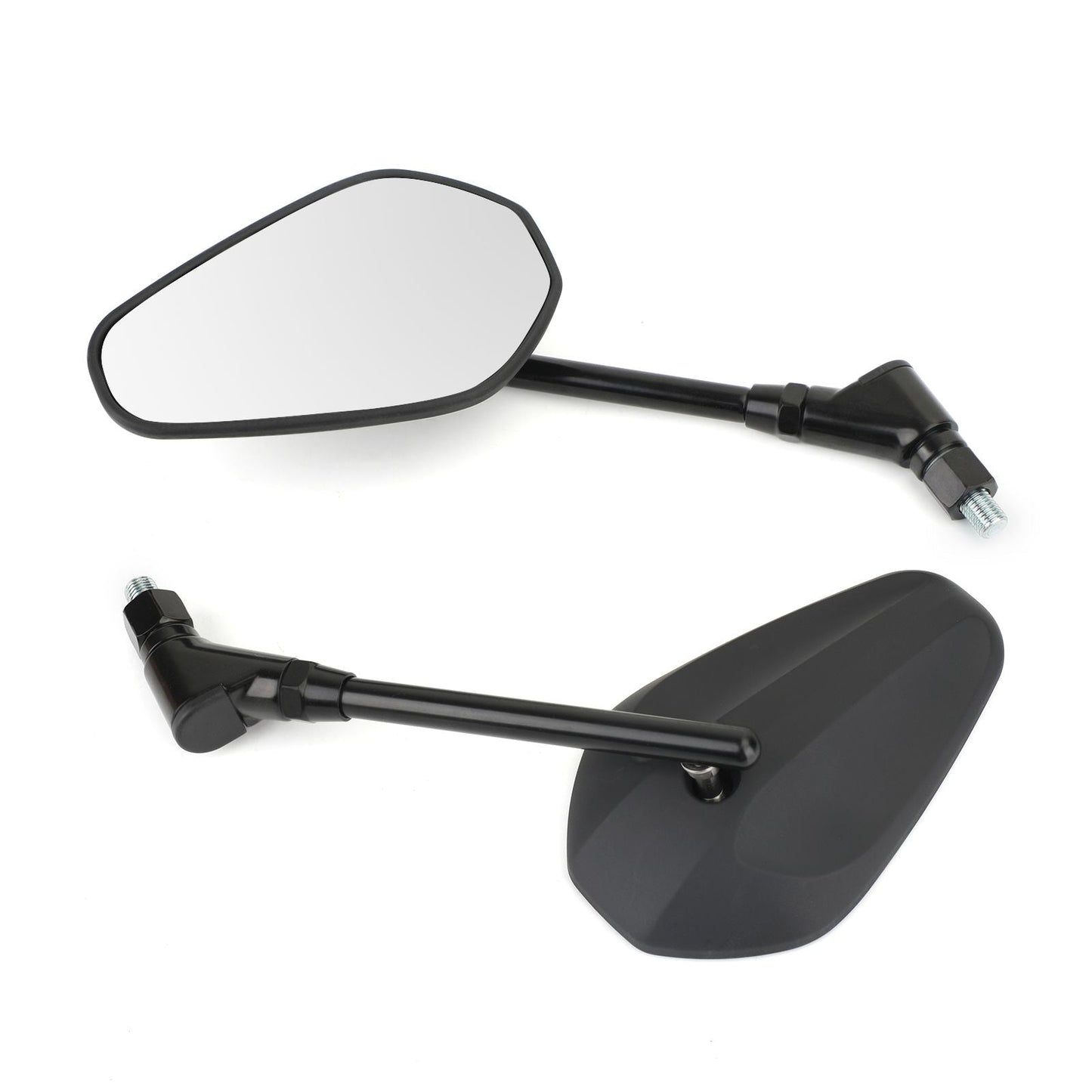 UNIVERSAL Pair M10 Rearview Mirrors for Motorcycle Custom Cruiser Cafe Racer