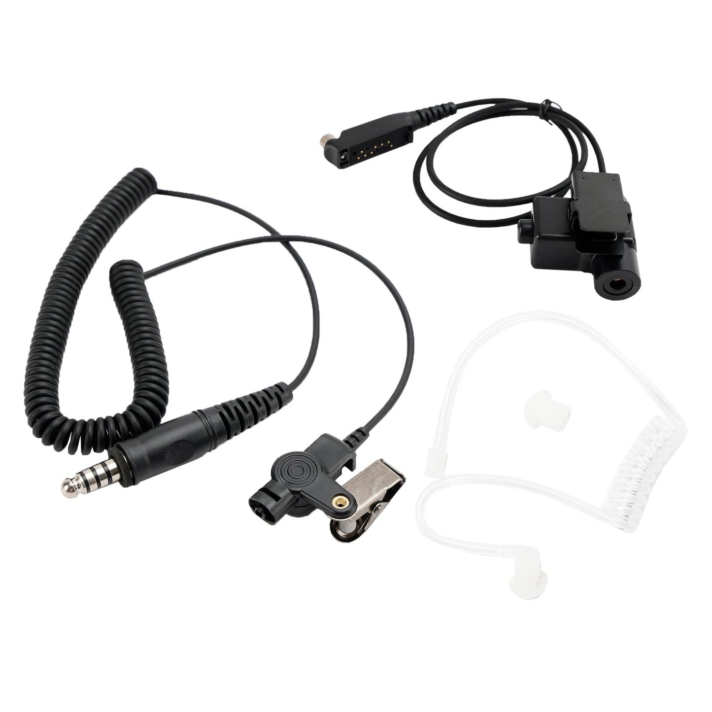 7.1-A3 Single Transparent Tube Headset 6-Pin U94 PTT For STP8040 STP8080 STP9000