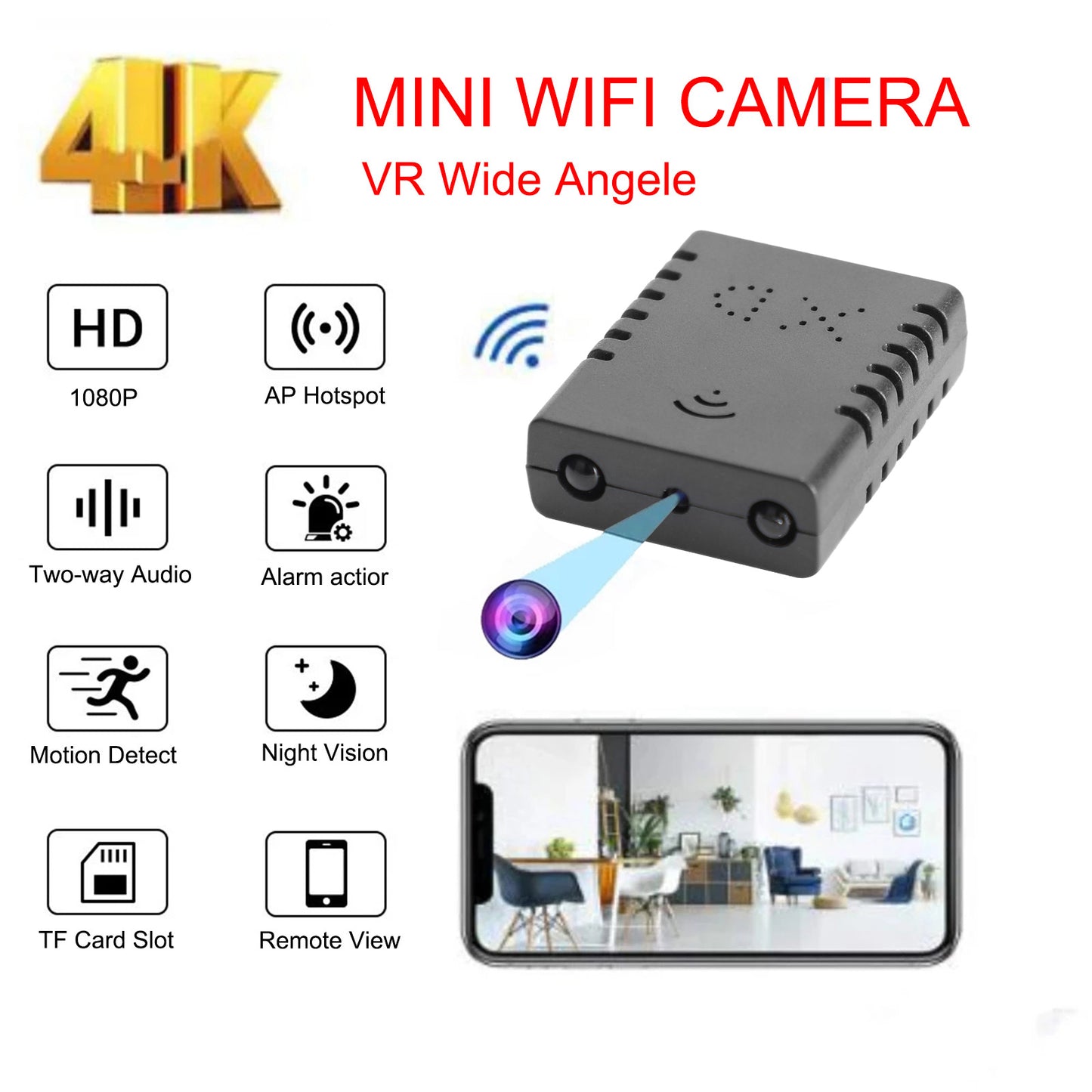 XD Mini HD 1080P Camera Home Security Cam Night Vision + Memory Card