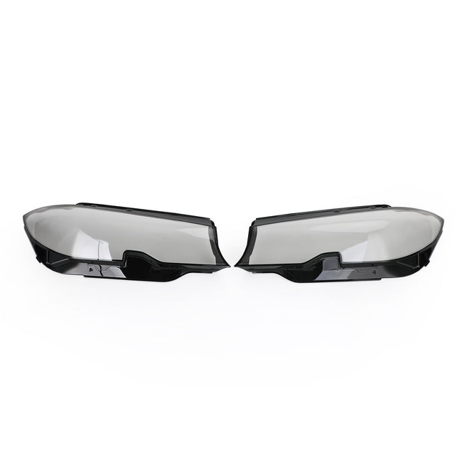 Left +Right Headlight Lens Plastic Cover Shell For BMW 3 Series G20 G21 19-21
