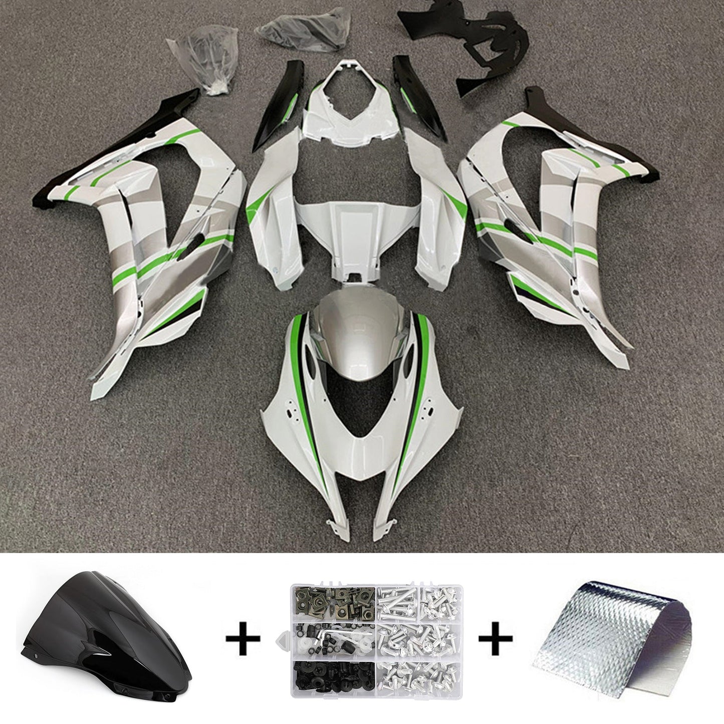 2016-2020 Kawasaki ZX10R Injection Fairing Kit Bodywork Plastic ABS#157