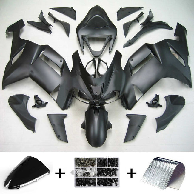 2007-2008 Kawasaki ZX6R 636 Amotopart Injection Fairing Kit Bodywork Plastic ABS #127