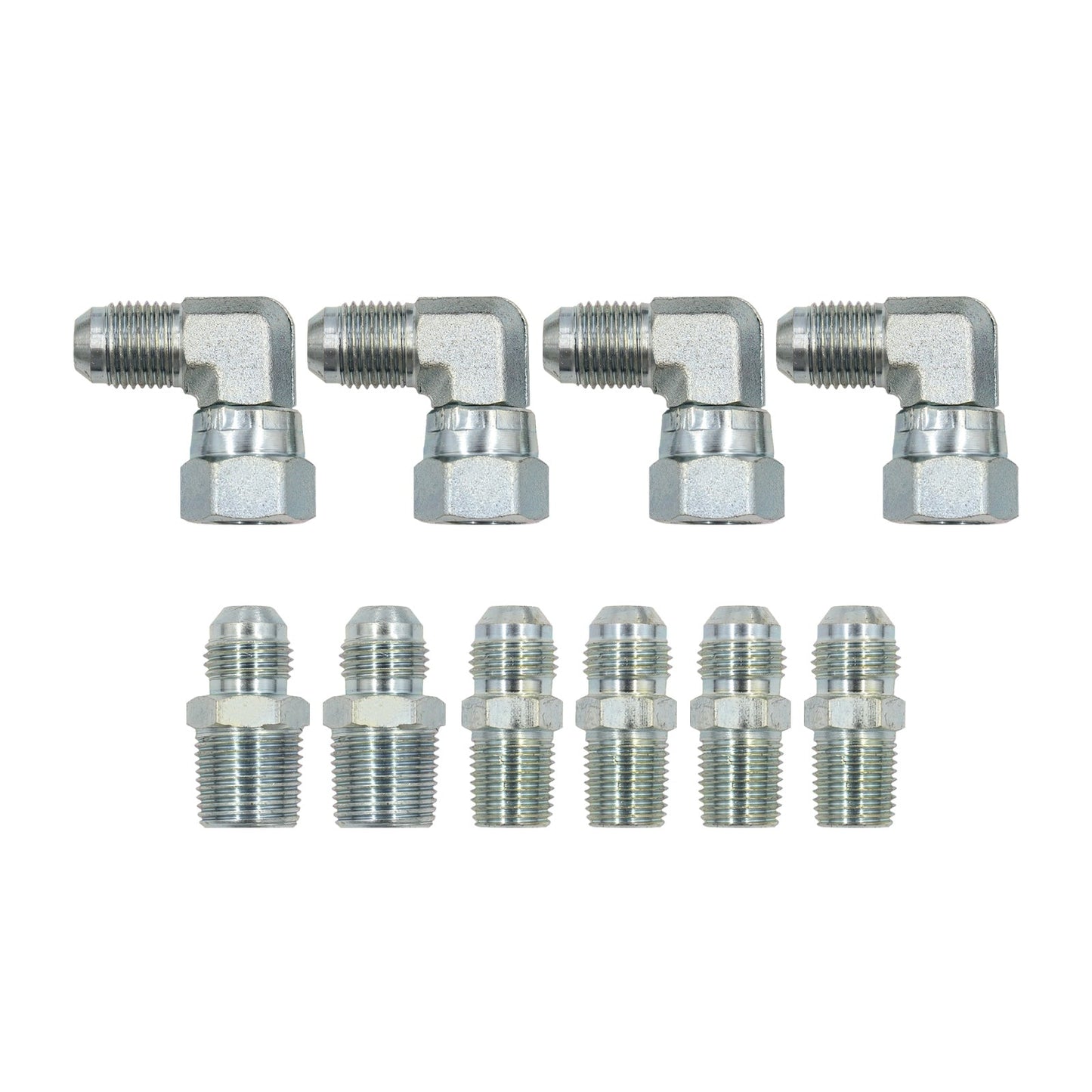 52" Length SS Braided Transmission Cooler Hose Lines TH350 700R4 TH400