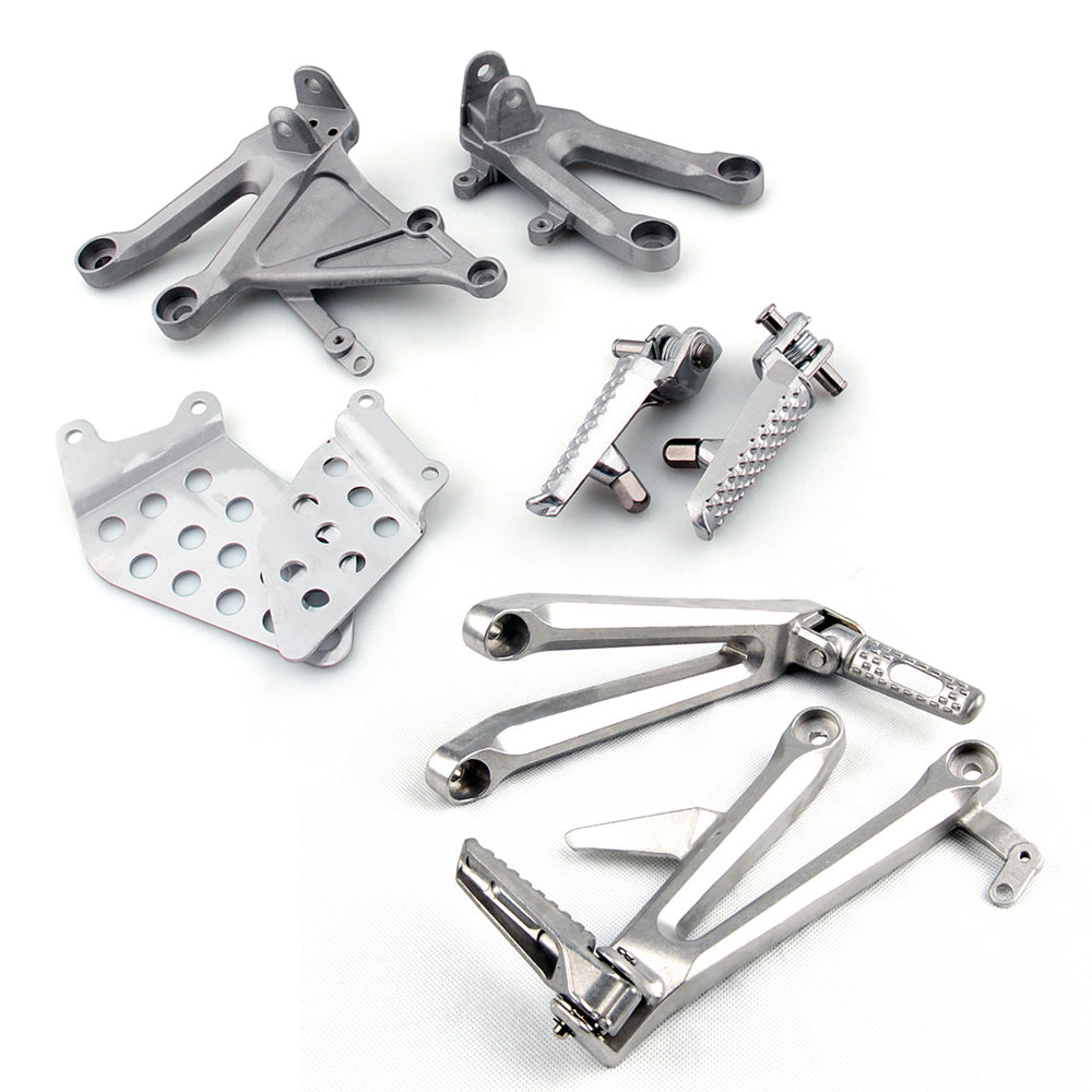 Front + Rear Foot Pegs Footrest Bracket Fit for Honda CBR 1000 RR 2004-2007