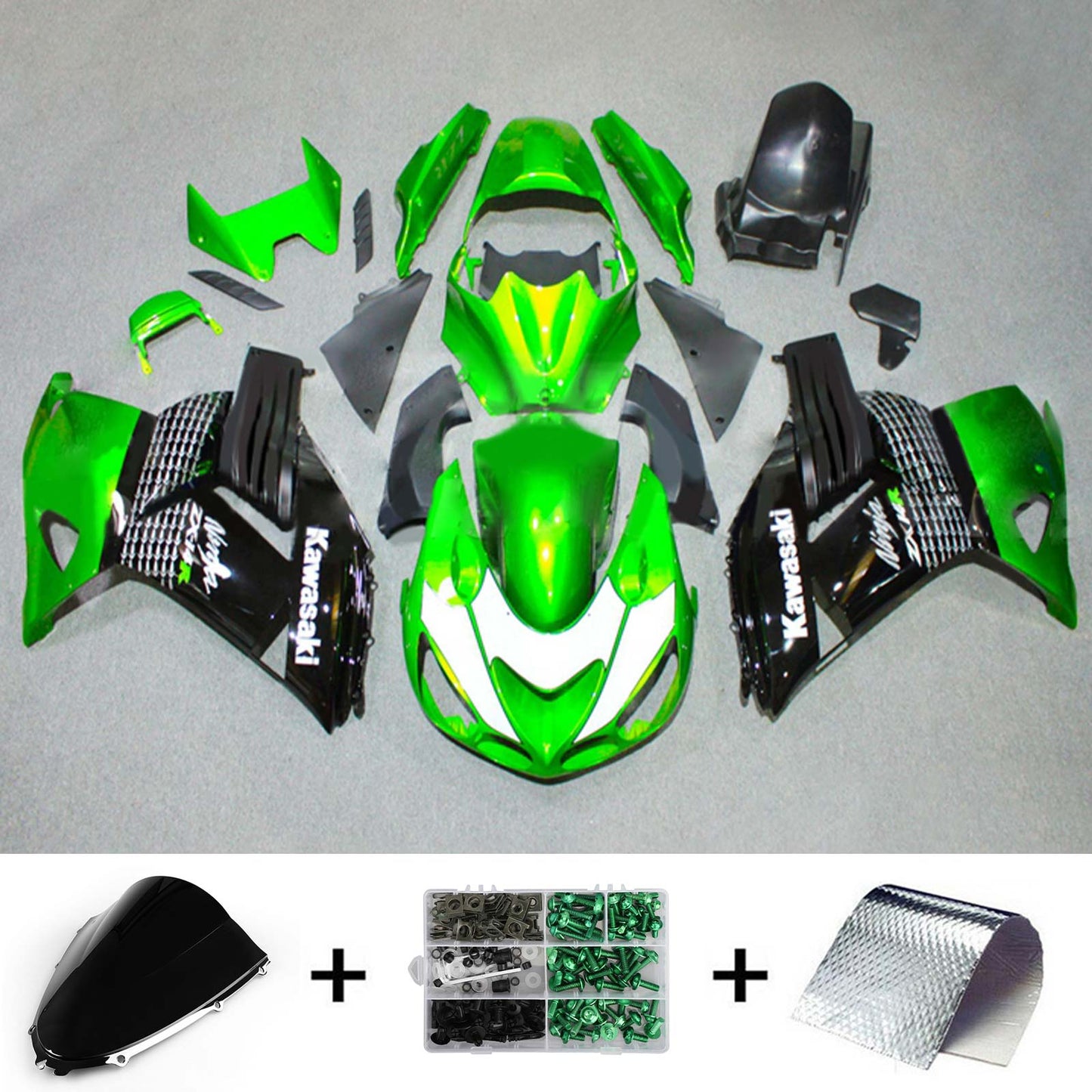 2006-2011 Kawasaki ZX14R Injection Fairing Kit Bodywork Plastic ABS#118