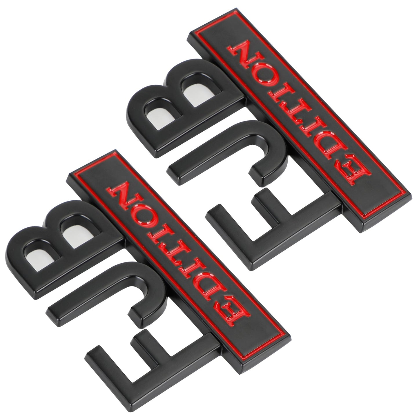 2× FJB EDITION 3D Emblem Badge Truck Car Decal Bumper Sticker Black & Red